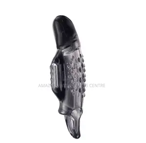 Black Vibrating Dick Sleeve Cockring (Delay Ejaculation)