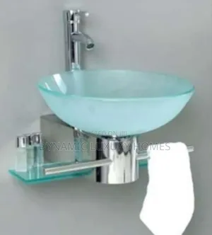 Wall Hung Modern Glass Dining Room Wash Hand Basin