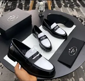 Original Prada Patent Leather Loafers Shoes for Men