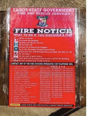 Fire Notice Sign