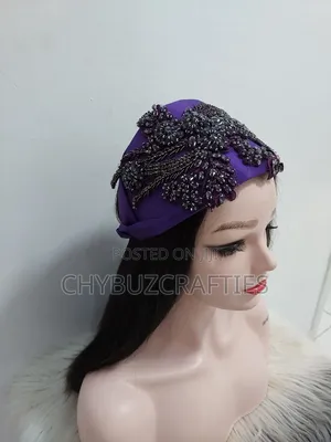 Purple Beaded Hairpiece