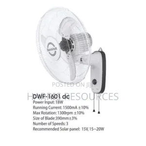 Duravolt Wall Mounted Fan - 16 Inches