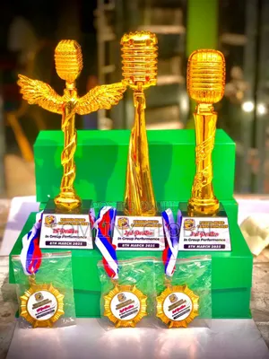 Mic Golden Trophy Plaque Are Available