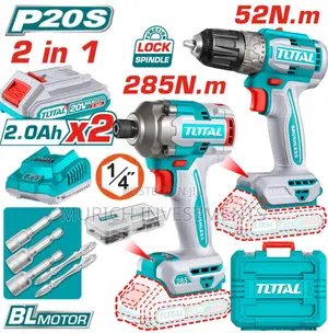 Cordless 20v 2pc Combo Kit Impact Driver and Cordless Drill