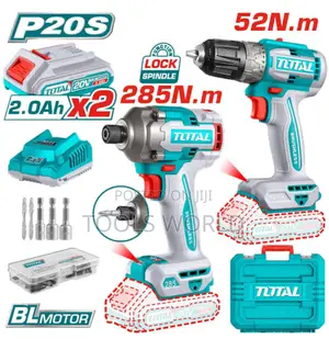 20v Cordless 2pc Combo Kit (With 2 X Batteries Charger)
