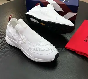 Bally Quality Luxury Men White Sneakers