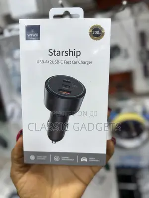 Wiwu Starship 200w Qc+Pd Fast Car Charger Wi-Qc026