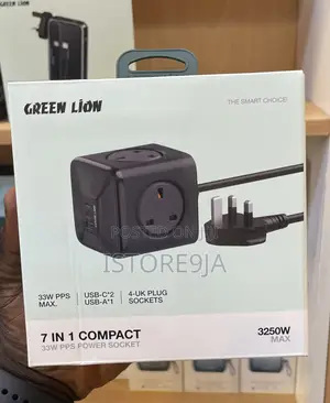 Green Lion 7 in 1 Compact 33w Pd Adapter With Ac