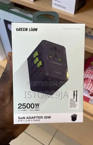 Green Lion Gan Adapter 35w 6 in 1 | 2 in 2 Cable