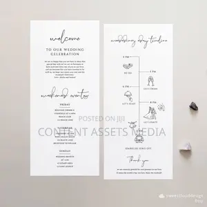Wedding Itinerary Design and Printing