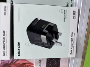 Green Lion 65w Gan Adapter With Retractable Cable