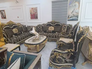 Turkish Royal Sofa and Center Table With Two Side Stool