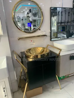 Dining Cabinet Basin Gold and Black