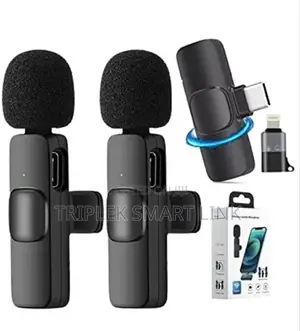 Dual Wireless Lapel Microphone Lavalier Mic Condenser Type-c