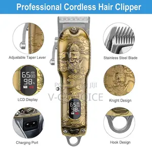 Cordless Hair Clippers For Men Professional With Led Display