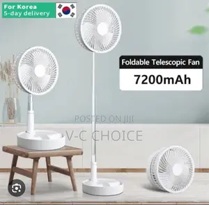 Rechargeable Portable Folding Fan Floor Low Noise Wireless