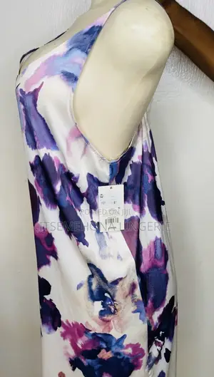 Purple Satin Robe and Nightgown Set
