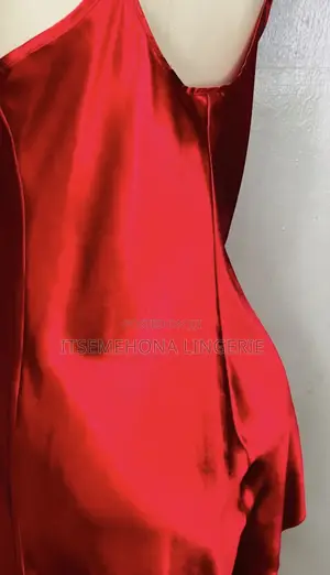 Red Hot Satin Robe and Nightgown Set