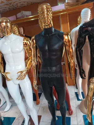Spider Head Male Black And Gold Display Mannequin