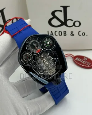 Original Jacob and Co Blue Rudder Strap Watch