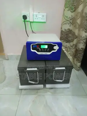2kva 24v Haustrom Inverter + 2 Dry Cell Batteries And Panels