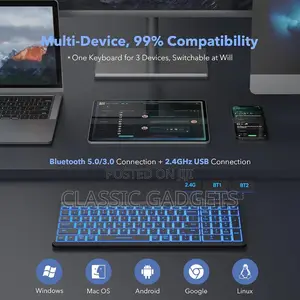 Kl220 RGB Backlit Wireless Bluetooth Keyboard Mouse Combo