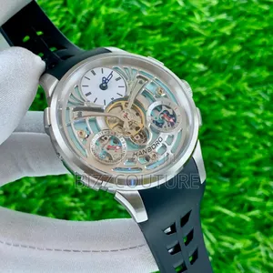 Original Hanboro Mechanical Black Rubber Strap Watch