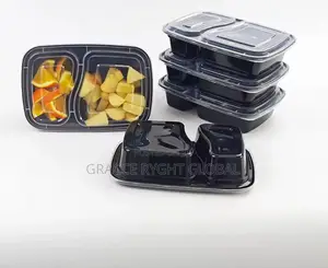 Disposable Microwave Containers - 2 Compartment