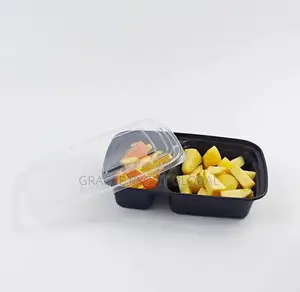 Disposable Microwave Containers - 2 Compartment