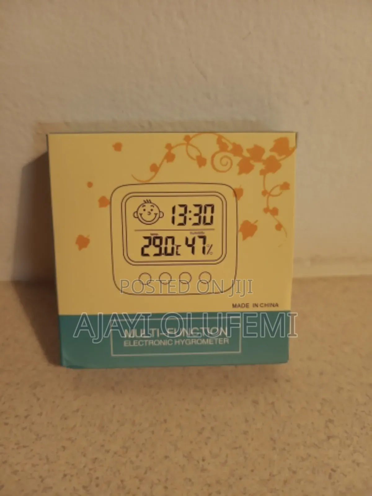 LCD Thermometer / Hygrometer With Clock.