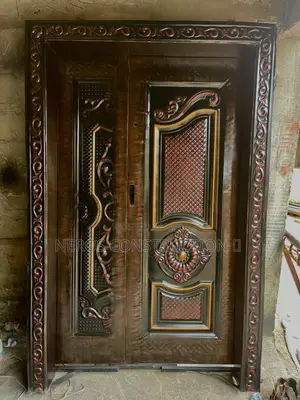 4x7ft Wrought Iron Door Double Padded
