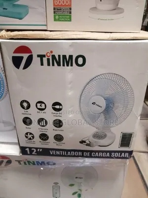 Tinmo 12 Rechargeable Table Fan With Solar Panel