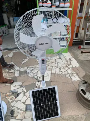 Rechargeable Solar Fan 16 Inches With Solar Panel