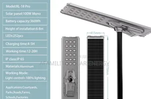 100watts Solar Streets Lights All in One SMS