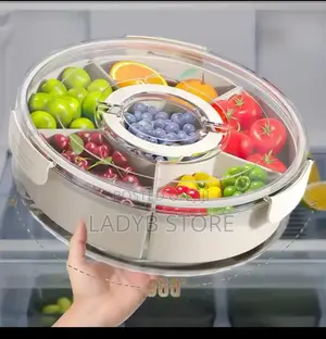 Rotating Snack Tray With Lid and Handle
