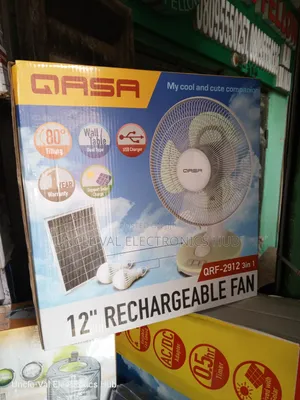Qasa 12" Table Rechargeable Fan