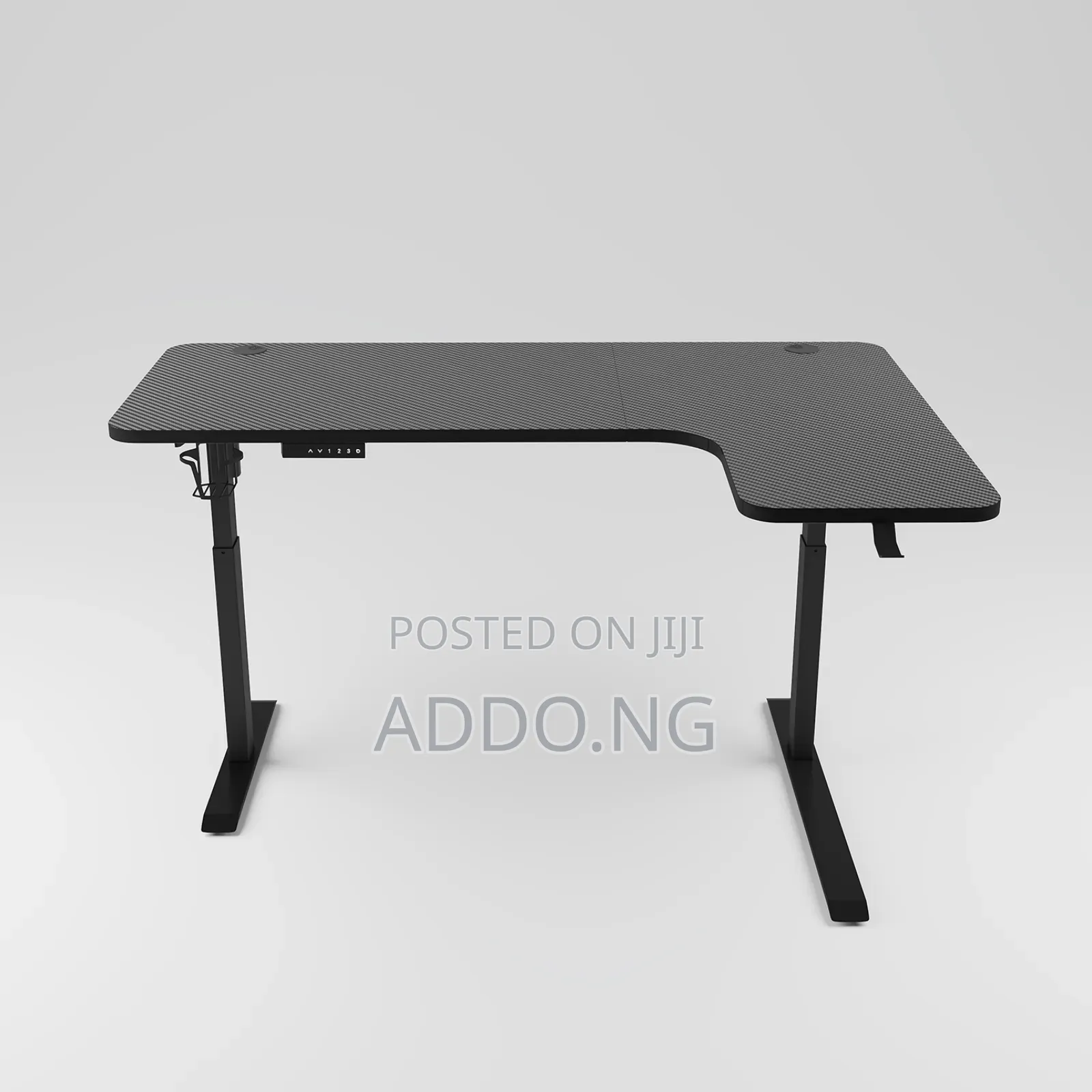 L Shaped Electric Adjustable Desk 1.4 Meter Black