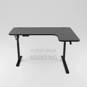 L Shaped Electric Adjustable Desk 1.4 Meter Black
