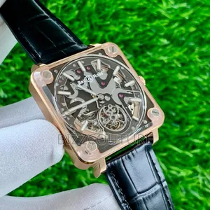 Original Bell and Rose Mechanical Black Leather Strap Watch