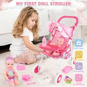 Kids Doll With Stroller and Accessories