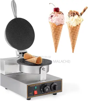 Cone Baker/Ice Cream Waffle Maker (With Cone Mold Stick