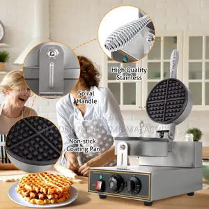 Deep Type Electric Waffle Baker /Single Waffle Maker Machine