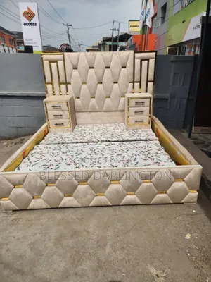 High Quality Standard 6x6 Cream Bed Frame