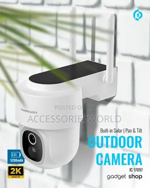Powerology Built-in Solar Pan Tilt Outdoor Camera