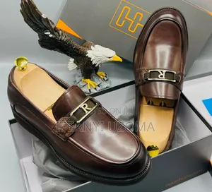 Oggi Classic Brown and Black Leather Corporate Shoe