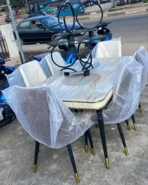 Pin Leg Marble Top Dining