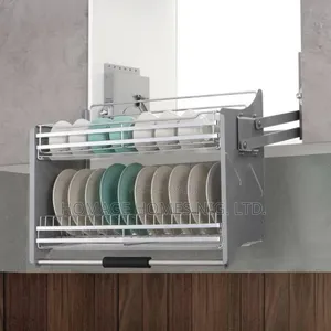 Pull Down Kitchen Plate Rack