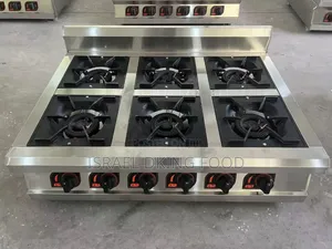 Quality Industrial Stainless 6 Burner Standing Gas Cooker