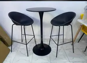 Center Table With Two Bar Stools