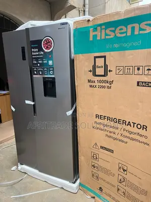 Hisense Side by Side Gray 516l Fast Cooling Refrigerator